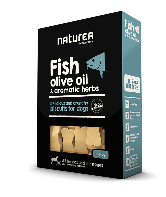 Naturea Hundakex - fiskur, ólífuolía og arómatískar jurtir 140gr
