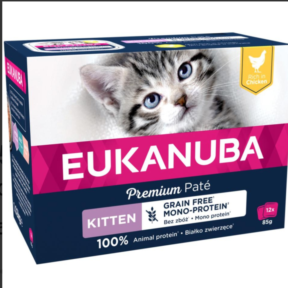 Eukanuba Cat Kitten Chicken Pate 12x85g