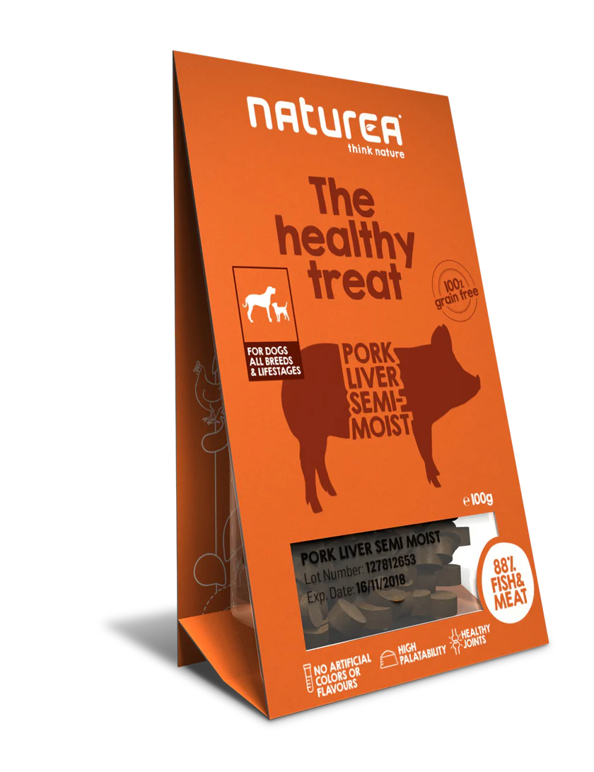 Naturea Hundanammi - Svínalifur Semi-Moist 100g