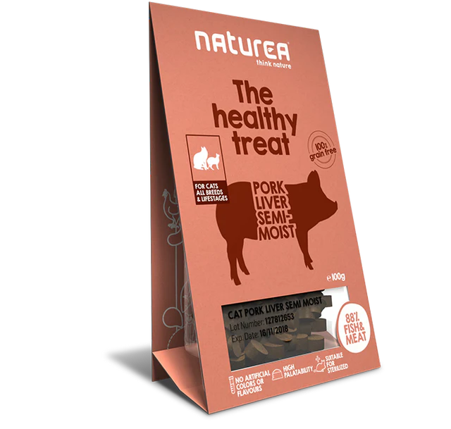 Naturea Kattanammi - Svínalifur Semi-Moist 100g