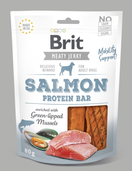 Brit Meat Jerky Protein Bar Salmon