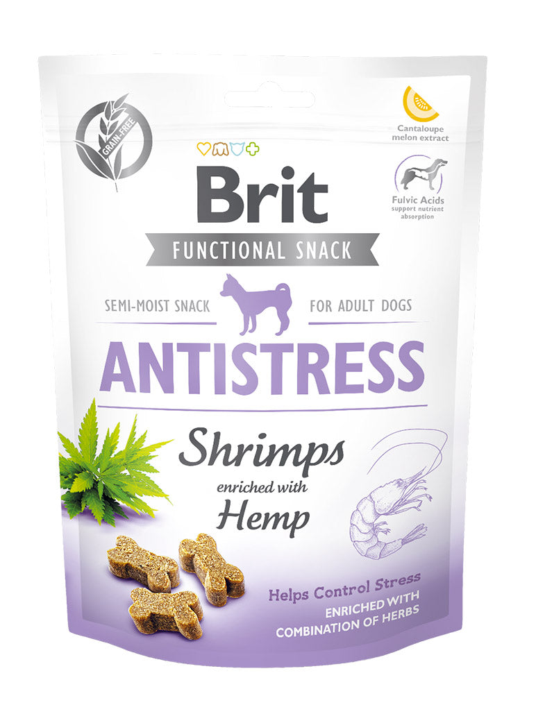 Brit Care Dog Funct. Snack Antistress Shrimps w/Hemp