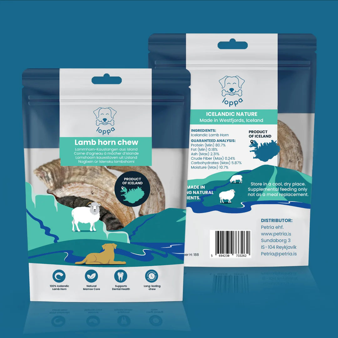 Loppa - Nagbein úr þorskroði og Lamba horn