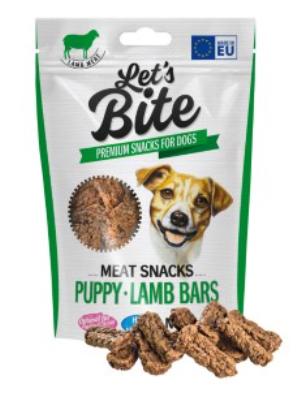 Lets Bite Meat Snacks. Puppy Lamb Bars