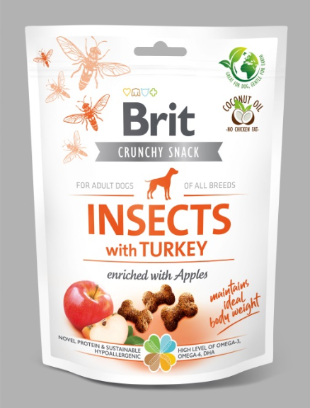 Brit Care Dog Crunchy Cracker Insects Turkey