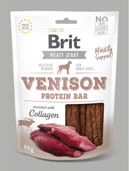 Brit Meat Jerky Protein Bar Venison